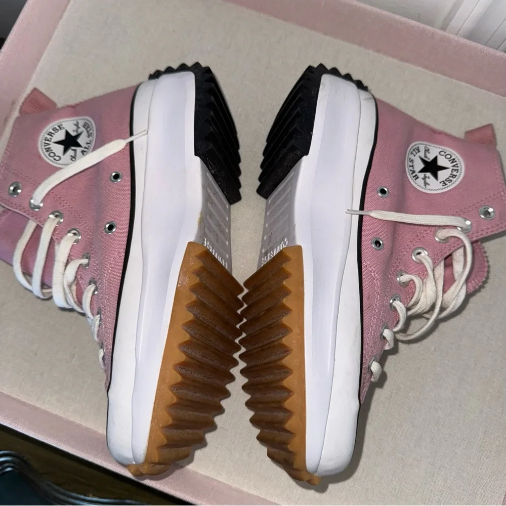 Converse Women's Run Star Hike High Top Sneakers Lotus Pink 8.5 - Picture 7 of 9